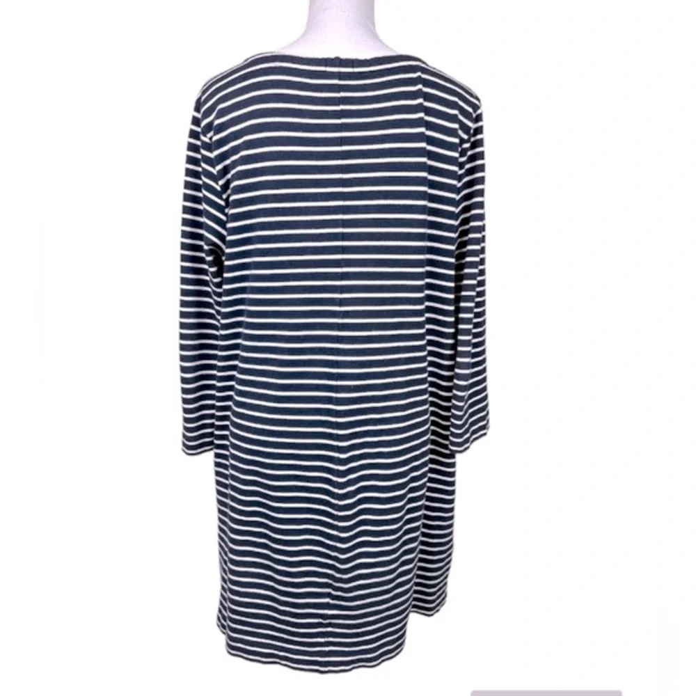 J. Crew Women’s Classic Nautical Striped Cotton Fit & Flare Dress Size Large